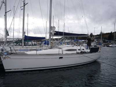 Tigger Too alongside her berth at Ardfern